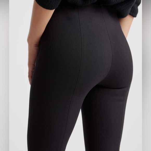 Quince Ultra Stretch Ponte Knit Pintuck Ankle Pants Side Zip GUC - Picture 2 of 8